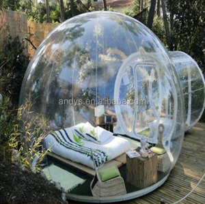 Tente de camping gonflable transparente en PVC, <span class=keywords><strong>4</strong></span> m de diamètre <span class=keywords><strong>x</strong></span> <span class=keywords><strong>3</strong></span> m de hauteur, durable, durée de vie de <span class=keywords><strong>4</strong></span> ans, personnalisable pour les événements en plein air - Product Image 1