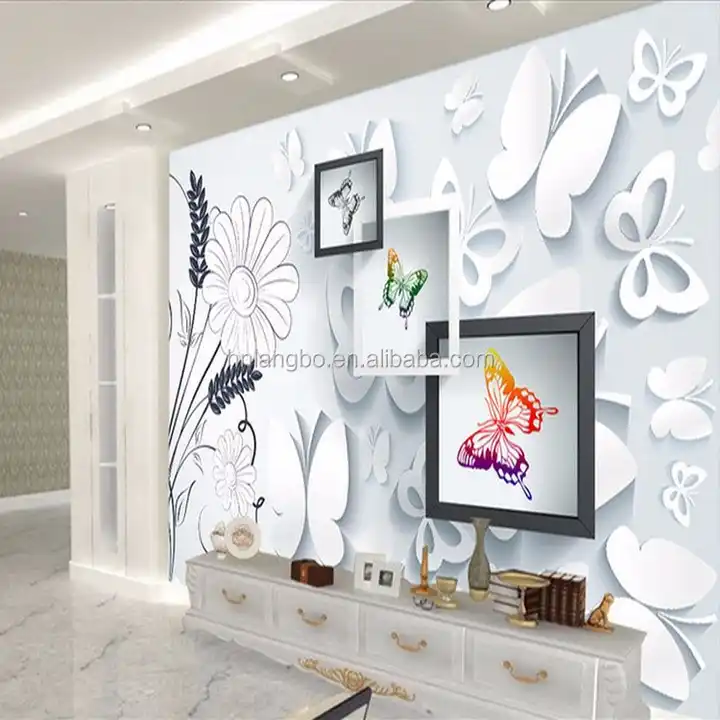 Wall Panels Wallpaper Removable Waterproof Wall Sticker for TV Background