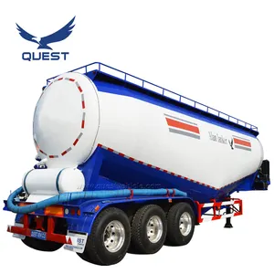 QUEST — réservoir de ciment en vrac, semi-remorque pour réservoir de poudre, en soie sèche, triple axe 60cbm 45cbm 60 ton 70 tonnes