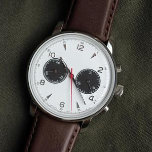 นาฬิกากลไกโครโนกราฟสำหรับนักบิน1963โดมแซฟไฟร์<span class=keywords><strong>1901</strong></span>หมุนมือหมุนทำจากเหล็ก - Product Image 3