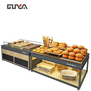 <span class=keywords><strong>Double</strong></span> <span class=keywords><strong>Side</strong></span> Bánh Mì Bằng Gỗ Kệ Rack Hiển Thị Trường Hợp - Product Image 2