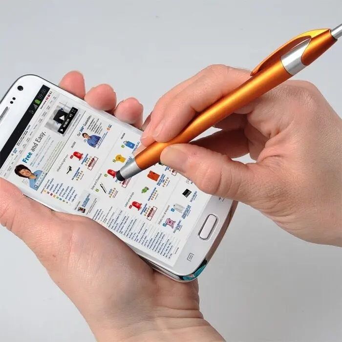 Özel promosyon plastik metalik renkli ucuz tıklayın dart cirit Stylus dokunmatik ekran kalemi