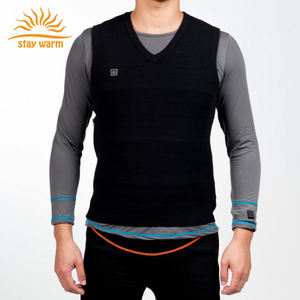 Intelligent Wearable <b>Men</b> Sleeveless V Neck Usb Charging Heated Knitted <b>Sweater</b> <b>Vest</b> - Product Image 3