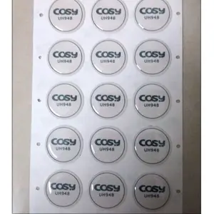 Gümüş fırçalanmış krom 3d logo çıkartması poliüretan epoksi reçine etiket kubbeli etiket kaynağı kaliteli yapışkanlı etiket çıkartmaları