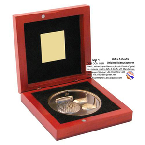 Cajas de madera con revestimiento interior, exhibidor de monedas conmemorativas, medallas de madera, personalizado, alto brillo, venta al por mayor - Product Image 2