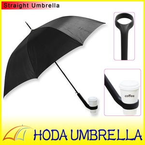 혁신적인 새로운 패션 디자인 커피 컵 홀더가 있는 직립형 우산 - Product Image 6