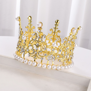 Rifornimenti del partito Nuovo di perle di cristallo di compleanno corona per le ragazze del bambino della <span class=keywords><strong>fascia</strong></span> delle ragazze della principessa crown <span class=keywords><strong>fascia</strong></span> - Product Image 2