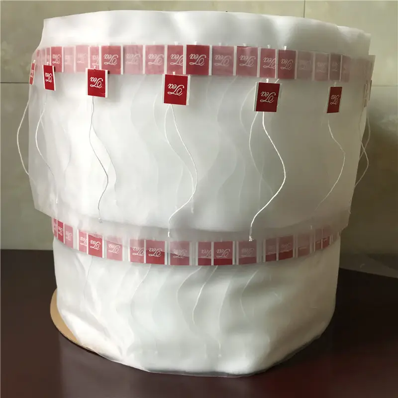 Bolsa de té pirámide de nylon de alta calidad, personalizada, material en carrete