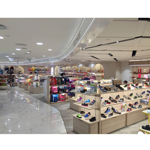 Chino diseño de fábrica de niños bebé zapato tienda de ropa de lujo de gama alta tren único de madera con forma de pantalla góndola para venta - Product Image 2