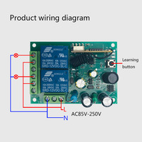 Récepteur de télécommande sans fil universel étanche 433Mhz 315Mhz, code d'apprentissage, 12V 24V, ouvre-porte de garage, émetteur