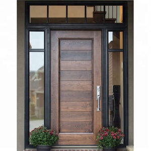 باب أمامي خشبي مع زجاج للشقق - Product Image 3