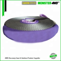 Sangle d'extension de treuil Monster4WD 5T 100% polyester 20m avec œillet renforcé, sangle de remorquage personnalisée