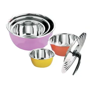 Одобренные CE / EU Экологичные кухонные миски для смешивания, миска из нержавеющей стали для салата