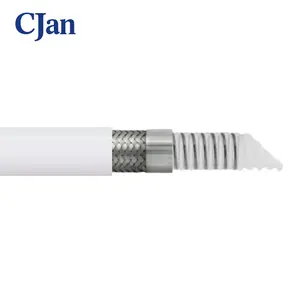 腐食性化学物質、熱風、ホットオイル用の外部真空ワイヤー付きの白いシリコンカバー複雑なPTFEホース