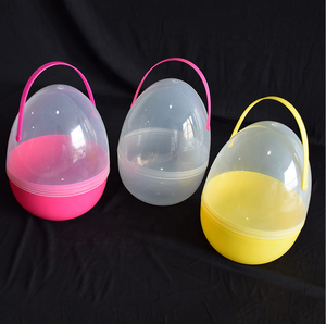 Modern Hot Selling 25cm Transparent <strong>Plastic</strong> Large <strong>Easter</strong> <strong>Egg</strong> with Handle Decorations - Product Image 4