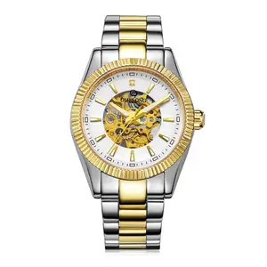 <span class=keywords><strong>Oro</strong></span> di Lusso In <span class=keywords><strong>Acciaio</strong></span> Inox <span class=keywords><strong>Orologio</strong></span> Meccanico per la Vigilanza <span class=keywords><strong>Uomo</strong></span> - Product Image 1