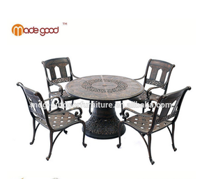 Aluminium confortable ronde extérieure anticique antique table de motifs - Product Image 1