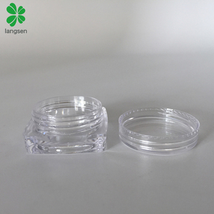 BPA Free Small Size 2g / Gram / 2ml <strong>square</strong> Shape clear <strong>Plastic</strong> Cosmetic Jar Pot, 2g Cosmetic <strong>Container</strong> for Cream, Lotion, Powder - Product Image 5