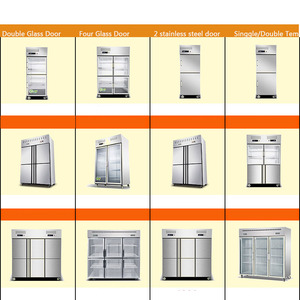 2/4/6 puertas de acero inoxidable congelador vertical cocina comercial nevera restaurante congelador refrigerador enfriador - Product Image 3