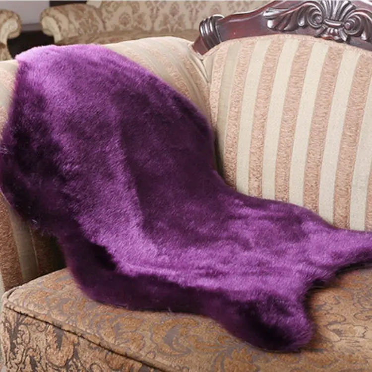 Deluxe Super Soft Fluffy Shaggy Home Decor Faux Sheepskin Silky Rug for Floor Sofa Chair,Chair Cover Seat Couch Pad Area Carpet