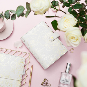 Tùy Chỉnh Máy Tính Xách Tay Xoắn Ốc <span class=keywords><strong>Bullet</strong></span> Chấm Handmade Vintage Da Tạp Chí Văn Phòng Phẩm Mục A5 Da Vòng Binder Kế Hoạch Văn Phòng Phẩm - Product Image 5