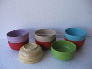 ปั่นชามไม้ไผ่ที่มีหลายสีและขนาด - Product Image 3