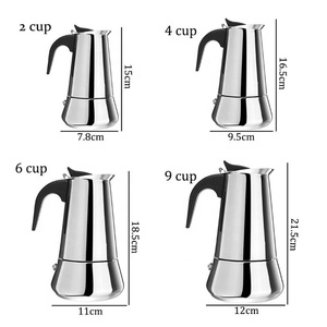 Vente d'outils de cuisine chauds pot à expresso cafetière en acier inoxydable pour cuisinière électrique et cuisinière à <span class=keywords><strong>induction</strong></span> pour - Product Image 1