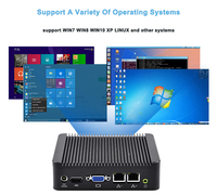 Mini PC Robusto Kansung con Procesador Celeron J1800 de Doble Núcleo, Sin Ventilador, para Escritorio y HTPC