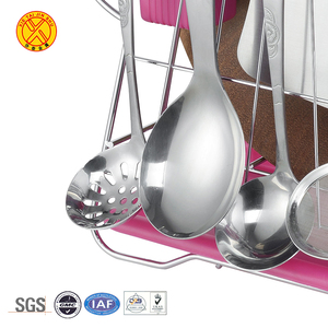 โรงงานขายส่งสแตนเลส chrome ฟรียืนโลหะช้อนมีดผู้ถือ - Product Image 3