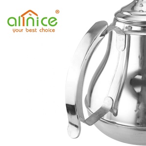 Vente en gros d'usine, bouilloire <span class=keywords><strong>marocaine</strong></span> en acier inoxydable de conception turque, <span class=keywords><strong>théière</strong></span>, pot à lait, cafetière avec poignée découpée - Product Image 3