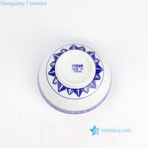Jingdezhen — ensemble de 8 bols en céramique, RZKG01, trou de riz, motif dragon <span class=keywords><strong>bleu</strong></span>, ancien Jingdezhen - Product Image 6