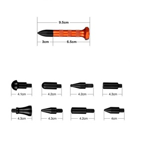 Strumenti per la riparazione di ammaccature 9 teste Tap Down Tools e Kit di rimozione della depressione del martello di gomma - Product Image 3