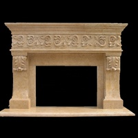 Cheminée électrique en marbre blanc de style européen avec des piliers romains, design moderne pour le salon et la cuisine