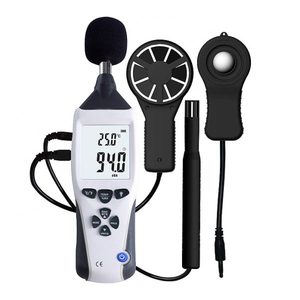 FLUS ET-965 Misuratore Ambientale Multifunzione 5 in 1: Misuratore di Luce, Misuratore di Livello Sonoro, Misuratore di Umidità/Temperatura, Anemometro - Product Image 4