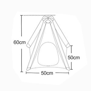 Gmtपेट आधुनिक फैशन 100% कपास कैनवास फोल्डेबल कुत्ते और बिल्ली स्टार टिपी तम्बू लुभावनी जलरोधक पालतू जानवर शो तम्बू - Product Image 6