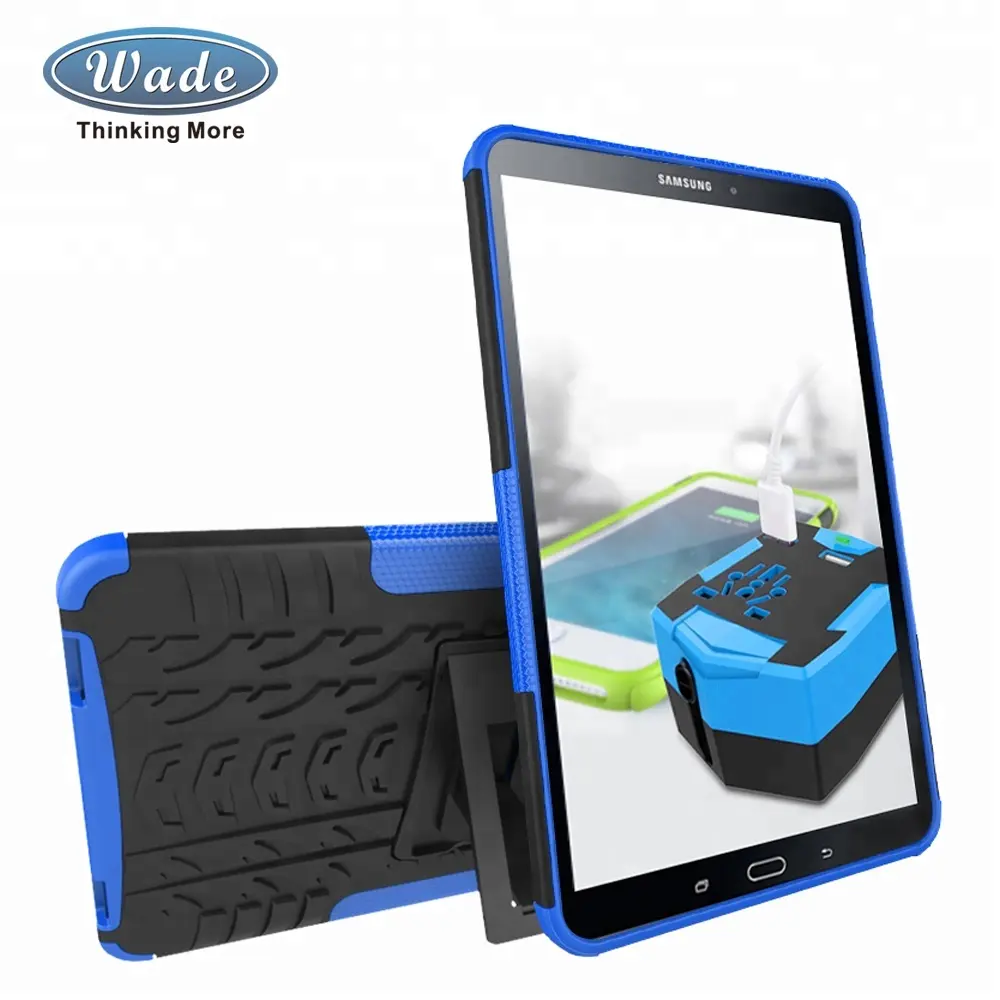 Wadegroup Trade Assurance Heavy Duty Armour Shockproof Damper Protective With Kickstand phone case for Sumsung Galaxy tab t580