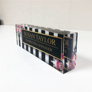 Cao cấp rõ ràng Acrylic Logo khối thiết kế độc đáo lucite Tên tấm cá nhân tùy chỉnh 8 "x 2.5" perspex khối - Product Image 5