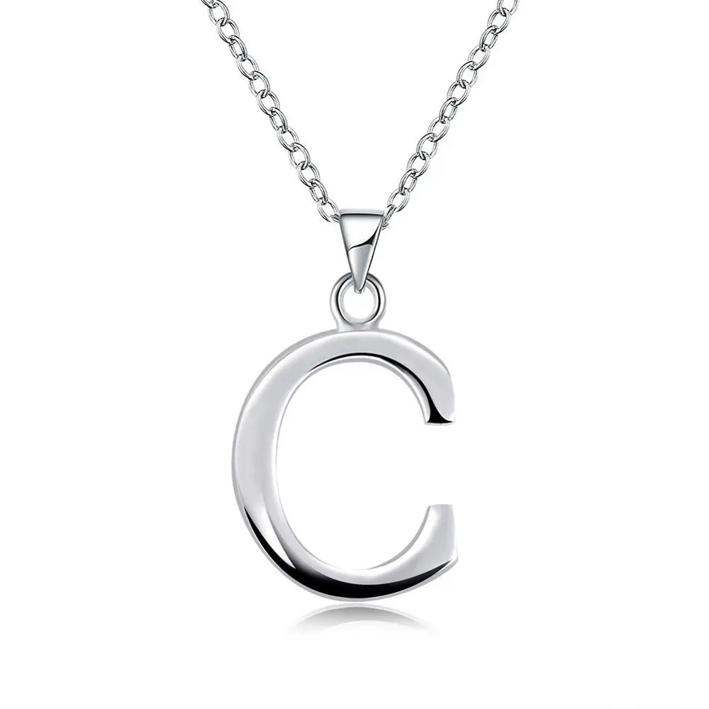 Unisexe lettre c pendentif collier en alliage de cuivre bijoux