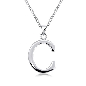 Unisex <span class=keywords><strong>lettera</strong></span> <span class=keywords><strong>c</strong></span> pendente della <span class=keywords><strong>collana</strong></span> monili della lega di rame - Product Image 1