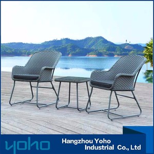 Conjunto <span class=keywords><strong>Bistro</strong></span> reclinable muebles de mimbre sillas con mesa y dos Taburetes - Product Image 4