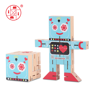 <span class=keywords><strong>Cube</strong></span> de <span class=keywords><strong>casse</strong></span>-tête, puzzle en blocs, homme robot - Product Image 4