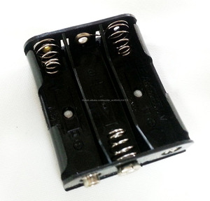 3 x AA Boyut Hücre (UM-3 * 3) Siyah Plastik Pil Tutucu Kutusu 4.5 V Vaka Tel Ile kurşun - Product Image 1