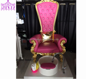 2024 hochwertiger pinker kinderpediküre <span class=keywords><strong>spa</strong></span> stuhl prinzessin fußpediküre salon stuhl pink thron pediküre stühle - Product Image 3