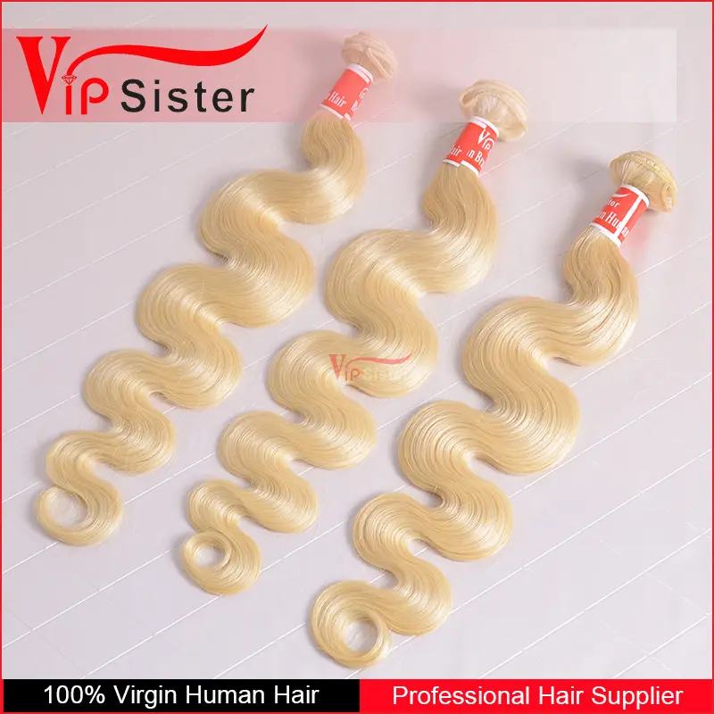 Vip sorella di marca 36 pollici 100g per bundle biondi capelli del virgin del tessuto estensioni
