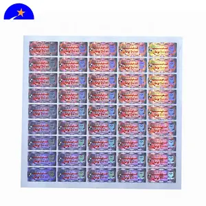 Profesional de la venta superior holograma etiqueta engomada/etiqueta holográfica con buen precio de la dirección holograma láser hoja de plástico