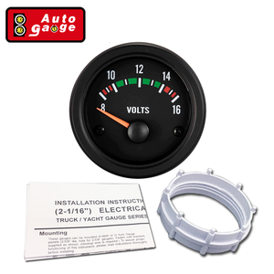 52mm Electric With Black Face and Rim Volt Gauge - Product Image 4
