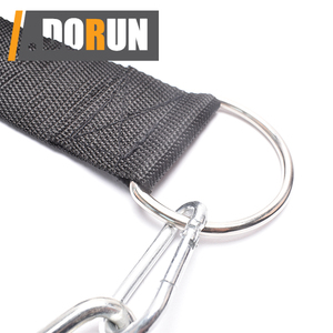 Imbracatura per il collo per l'allenamento con i pesi, esercitatore per il collo per l'attrezzatura per l'allenamento del collo palestra, allenatore per il collo con catena lunga regolabile in acciaio - Product Image 3