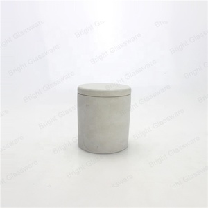 Handmade <strong>Decorative</strong> Concrete Candle <strong>Jar</strong> With Concrete Lid - Product Image 4