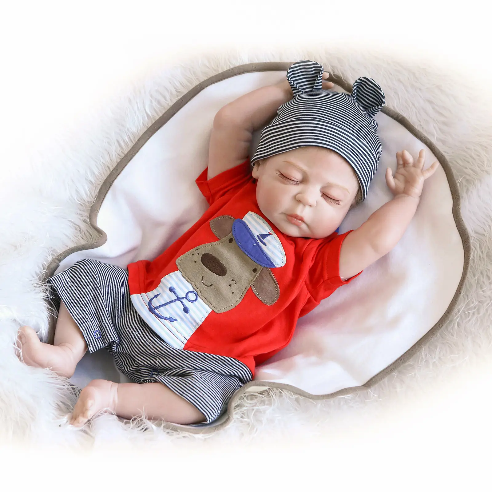 NPK 56CM 전신 실리콘 Reborn 아기 인형 목욕 장난감 실물 같은 신생아 공주 아기 인형