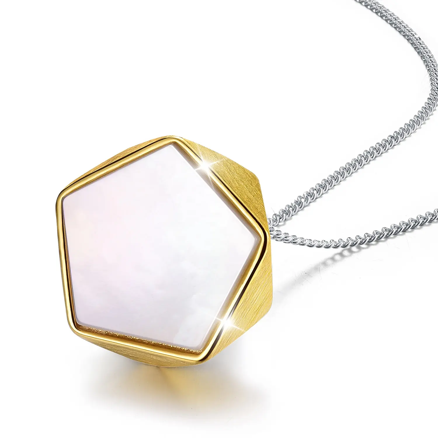 Lotus Fun Plata de Ley 925 auténtica estilo del norte de Europa diseño de ángulos geométricos colgante de joyería fina sin cadena para mujer joyería fina para mujer